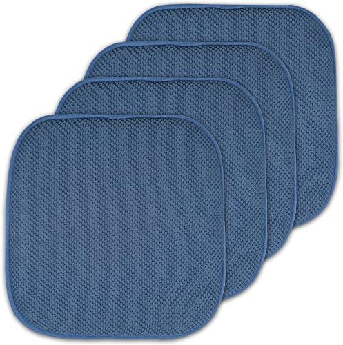 Blue honeycomb textured memory foam seat pads