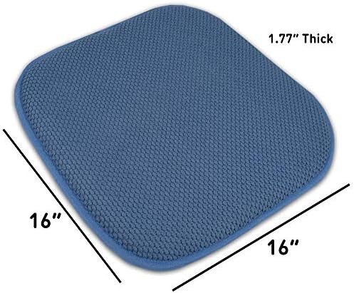 Blue honeycomb textured memory foam seat pads — photo 4