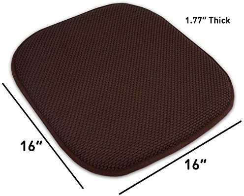 Brown honeycomb pattern memory foam chair pads — photo 4