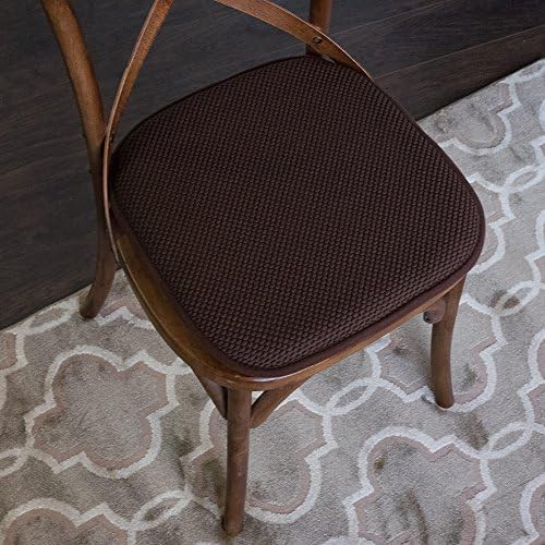 Brown honeycomb pattern memory foam chair pads — photo 5