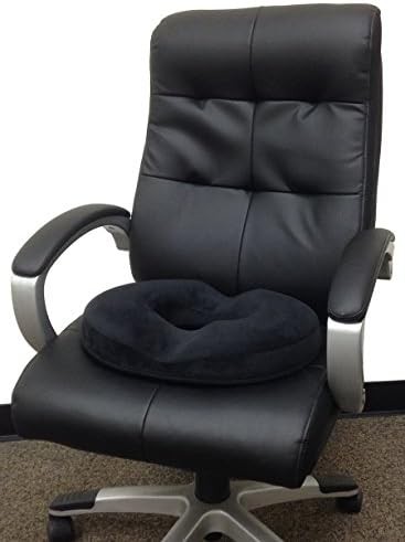 Black donut cushion for tailbone and hemorrhoid relief — photo 4