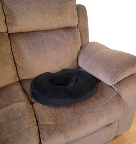 Black donut cushion for tailbone and hemorrhoid relief — photo 5
