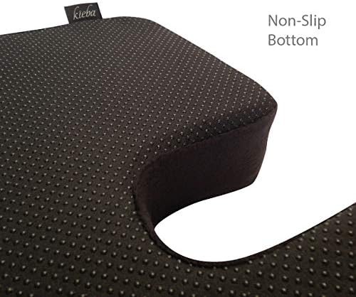 Black gel memory foam orthopedic seat cushion — photo 3