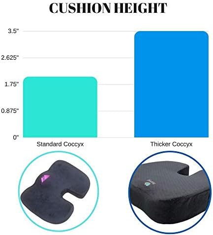 Extra thick black orthopedic memory foam cushion — photo 5