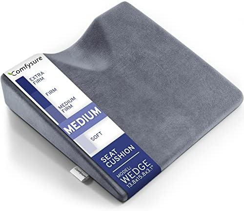 Wedge memory foam height booster cushion