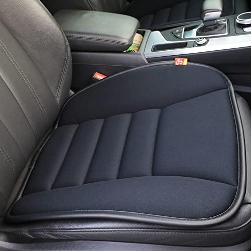 Black leather memory foam driver cushion