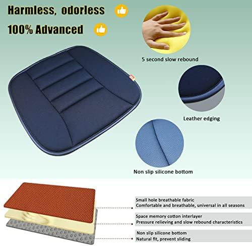 Black leather memory foam driver cushion — photo 4