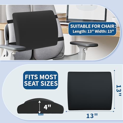 Memory foam office chair seat and back support — photo 5