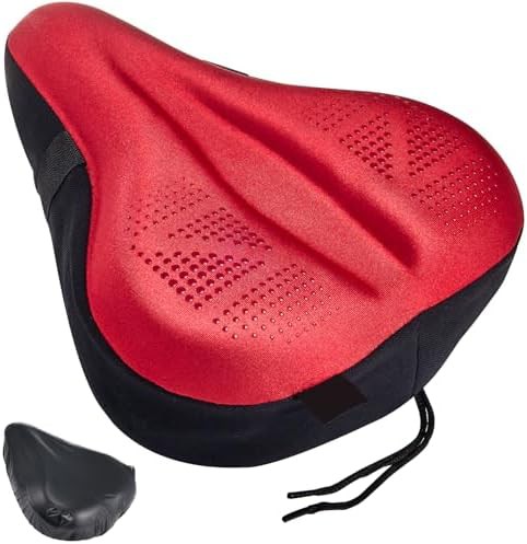 Wide gel padded bike seat cover