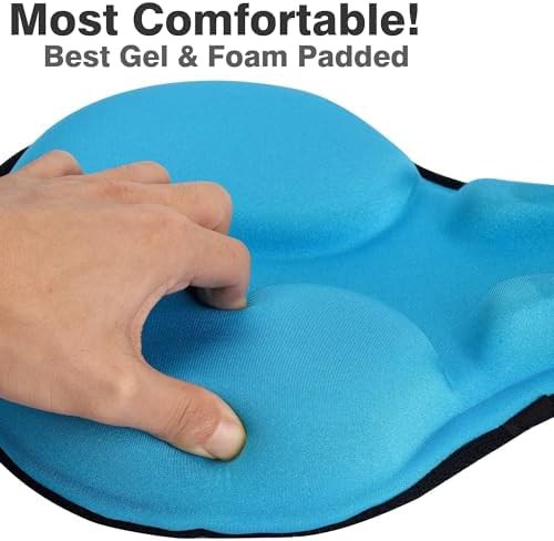 Blue gel and memory foam bike saddle cover — photo 3