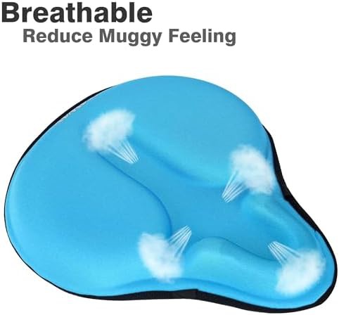 Blue gel and memory foam bike saddle cover — photo 4