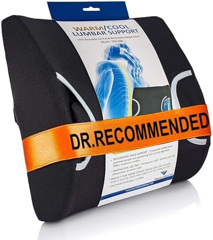 Medical lumbar support pillow with firm insert