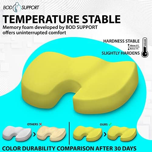 Black memory foam ergonomic chair pad — photo 5