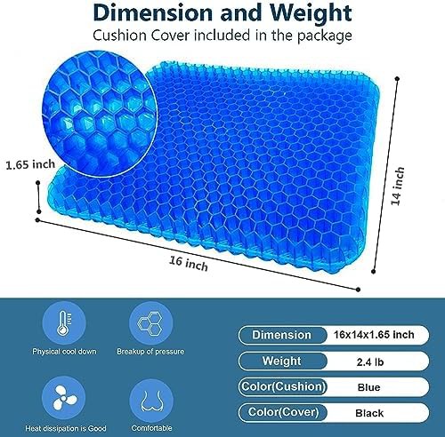 Breathable honeycomb gel chair pad — photo 3