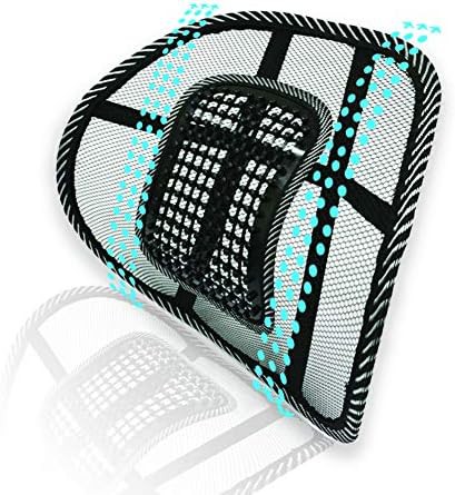 Breathable mesh lumbar support for driving