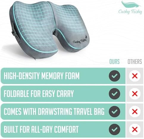 Foldable memory foam travel seat cushion — photo 3