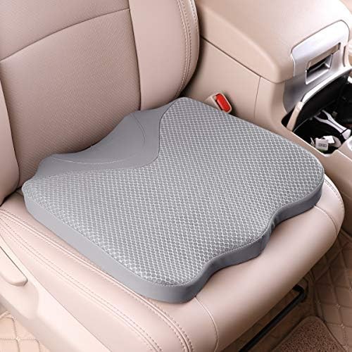 Gray memory foam wedge booster cushion
