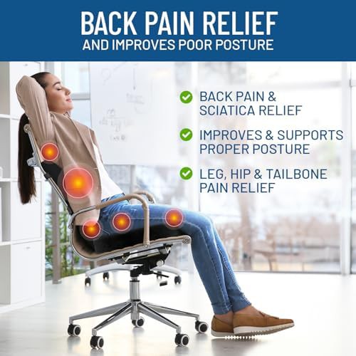 Black seat cushion and lumbar support bundle — photo 3