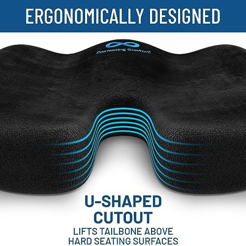 Black seat cushion and lumbar support bundle — photo 5