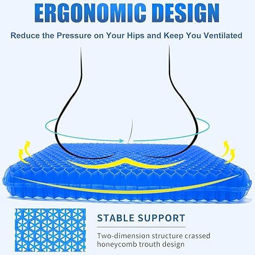 Double thick gel seat cushion with cover — photo 4