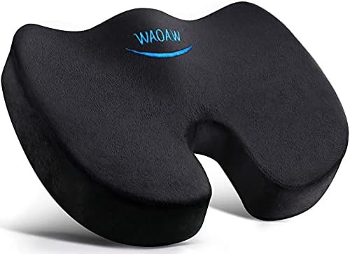 Black memory foam office chair pad