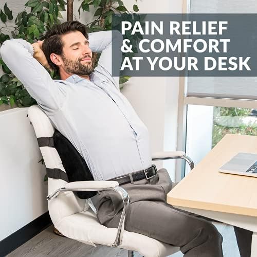 Black mesh lumbar support back pillow — photo 3