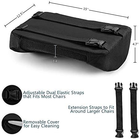 Black mesh lumbar support back pillow — photo 4