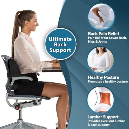 Black mesh lumbar support back pillow — photo 5