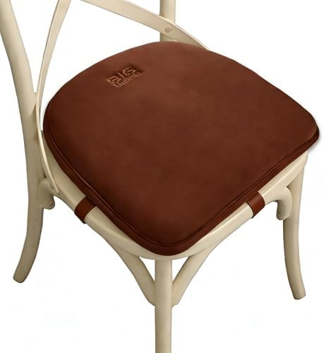 Thick brown memory foam chair pad