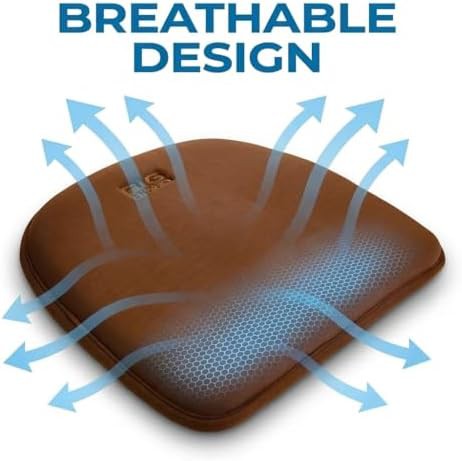 Thick brown memory foam chair pad — photo 4