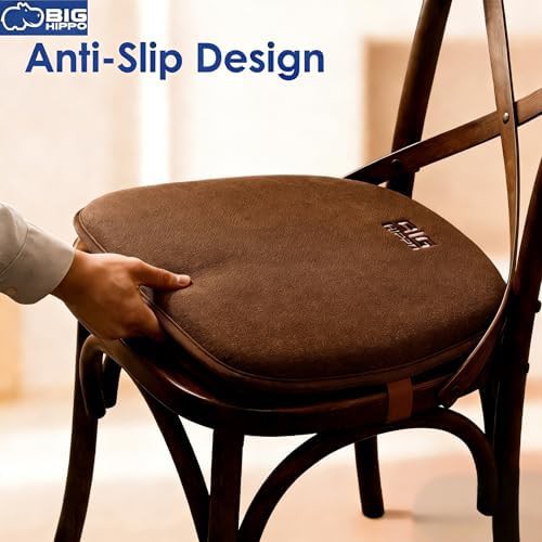 Thick brown memory foam chair pad — photo 5