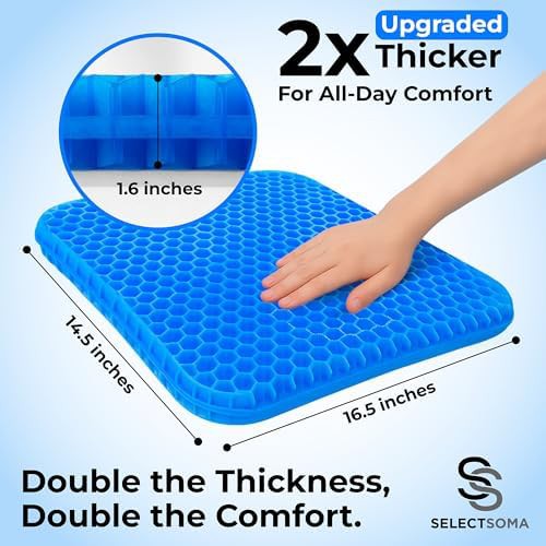 Thick gel seat cushion with mesh cover — photo 4