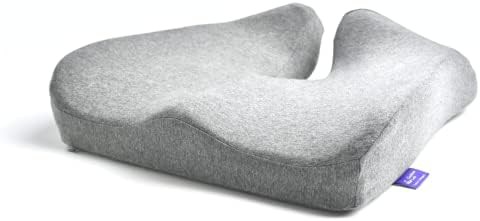 Light grey ergonomic office chair cushion