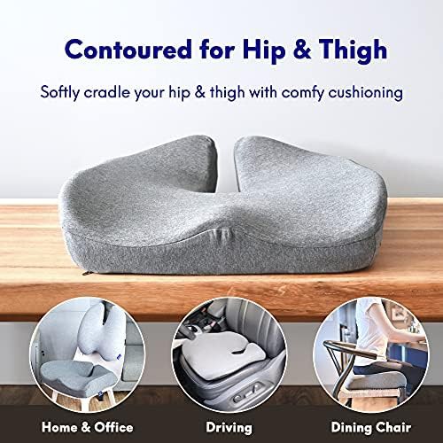 Light grey ergonomic office chair cushion — photo 3
