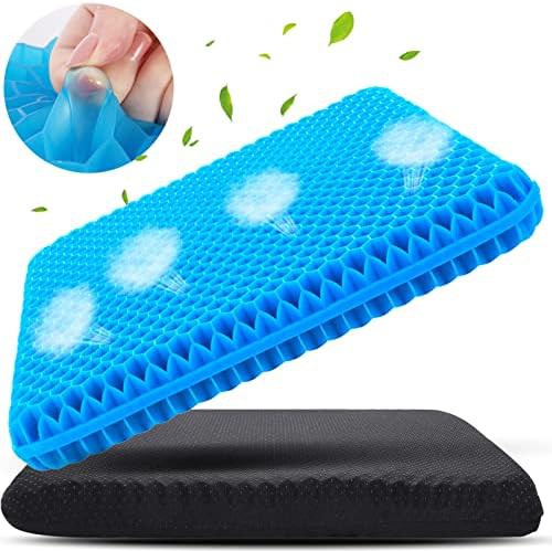Large gel cushion with black cover