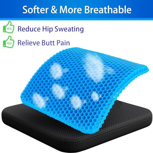 Large gel cushion with black cover — photo 3