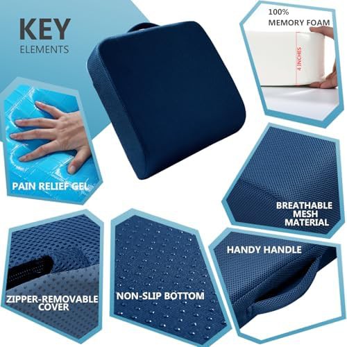 Blue extra thick gel memory foam — photo 4