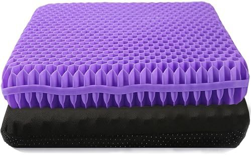 Purple gel sciatica seat cushion for long sitting