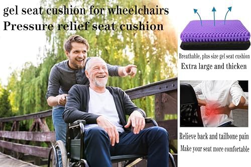 Purple gel sciatica seat cushion for long sitting — photo 4