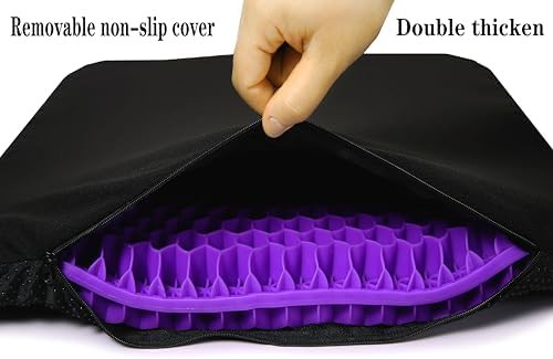 Purple gel sciatica seat cushion for long sitting — photo 5