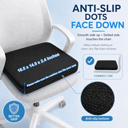 Extra thick gel seat cushion for long sitting — photo 4