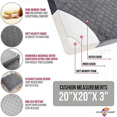 Gray memory foam cushion for recliner chairs — photo 4