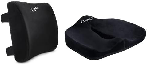 Lumbar pillow and seat cushion set
