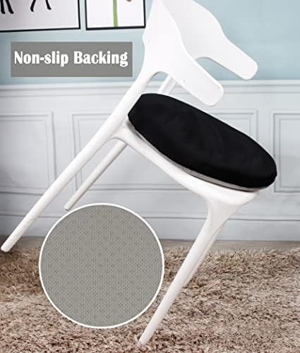 Round black velvet memory foam pad — photo 3
