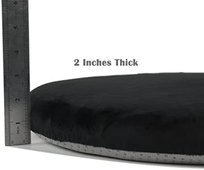 Round black velvet memory foam pad — photo 4