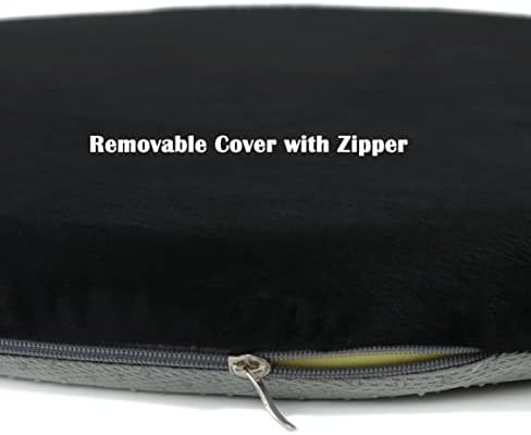 Round black velvet memory foam pad — photo 5
