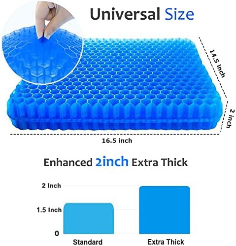 Extra thick blue gel seat cushion — photo 3