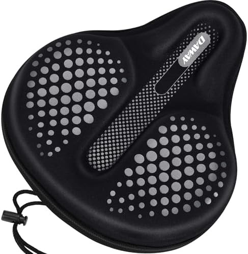 Wide foam and gel bicycle seat pad