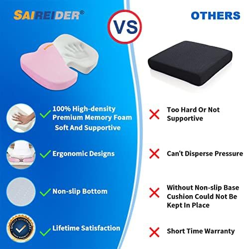 Pink memory foam coccyx cushion pad — photo 4