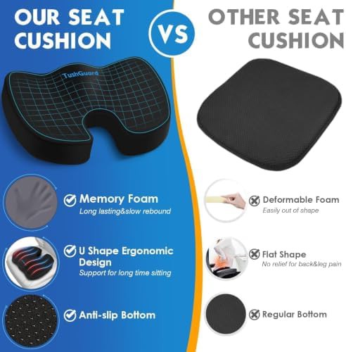 Extra thick black memory foam car cushion — photo 4
